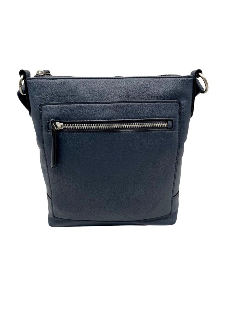 Styles & Co Blue Faux Leather Hudsonn Crossbody Bag